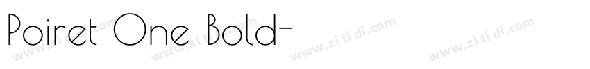 Poiret One Bold字体转换